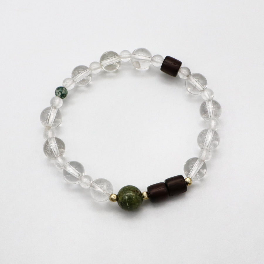 Old-growth Forest Style Mix Stone Bracelet Set