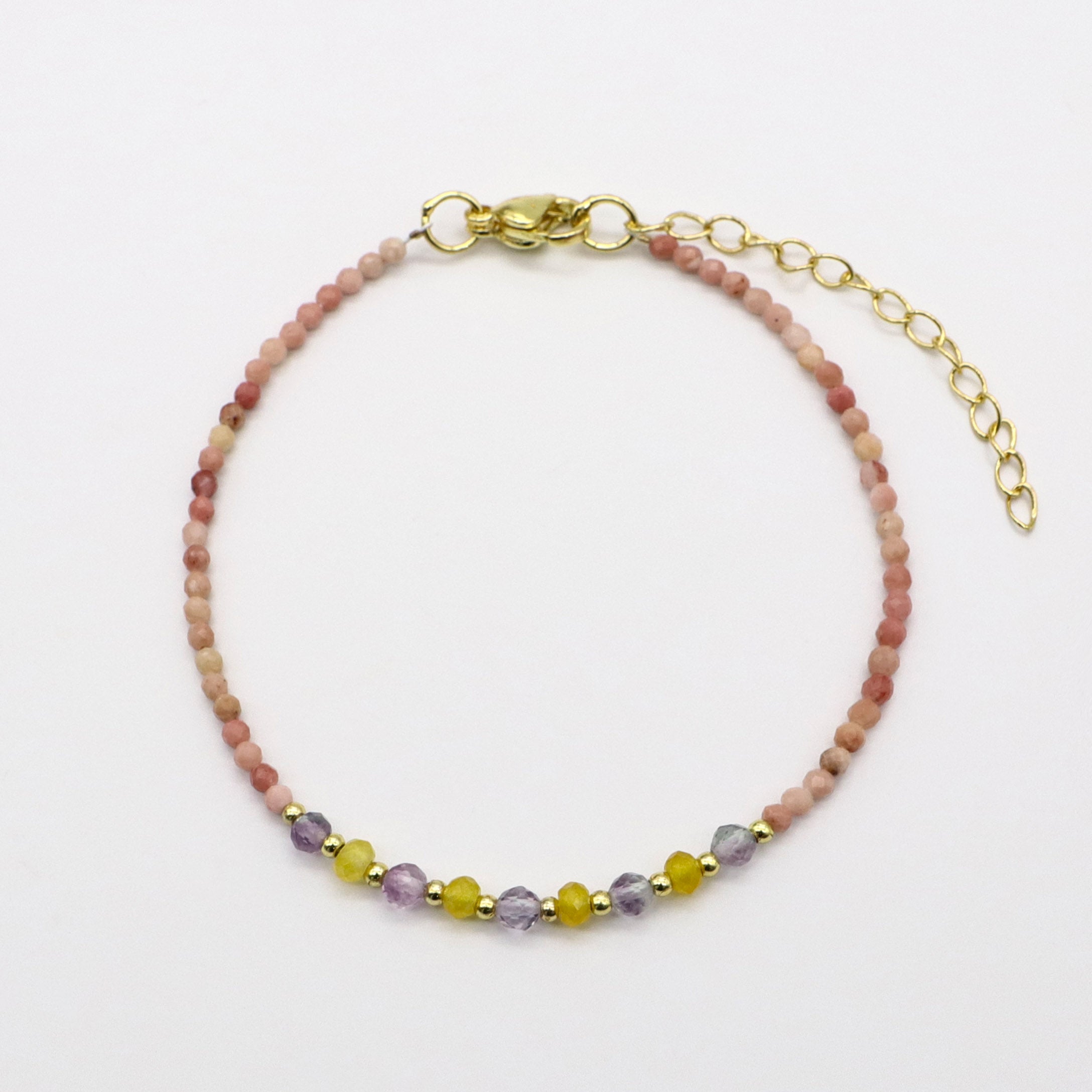 Pastel Rainbow Beaded Adjustable Bracelet Set