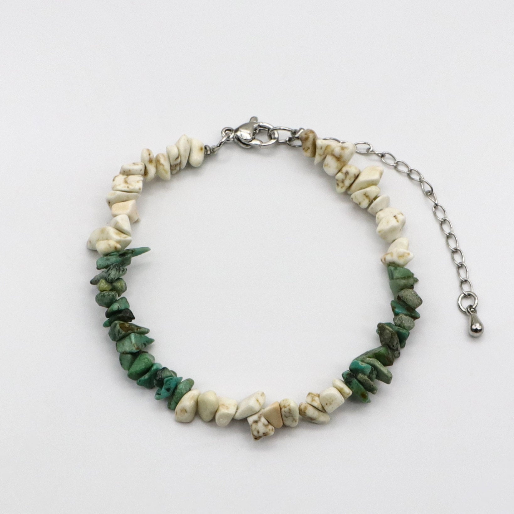 Bohemian Style Irregular Natural Stone Bracelet Set