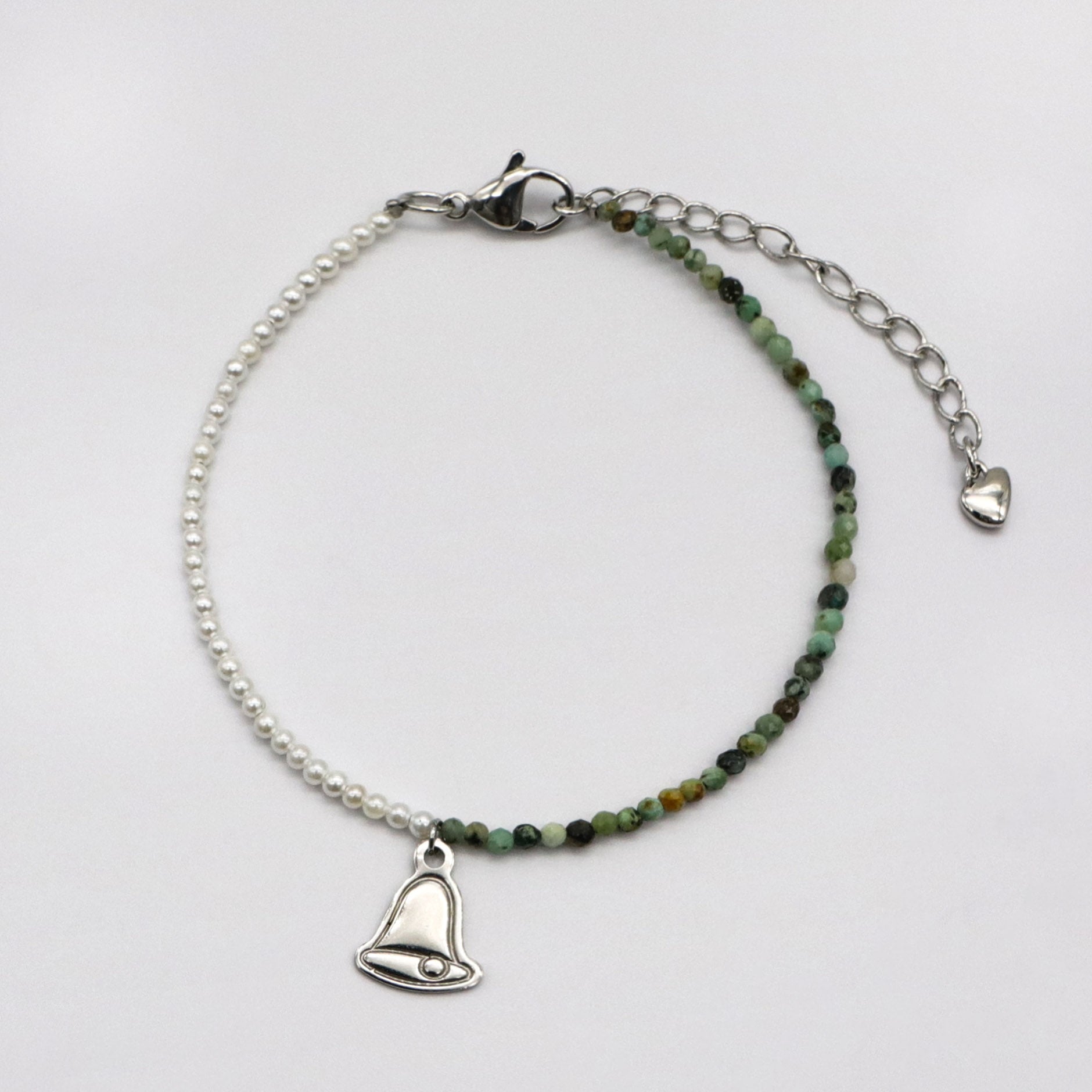 Simple Style Faceted Turquoise & Mop Pearl Bracelet Set