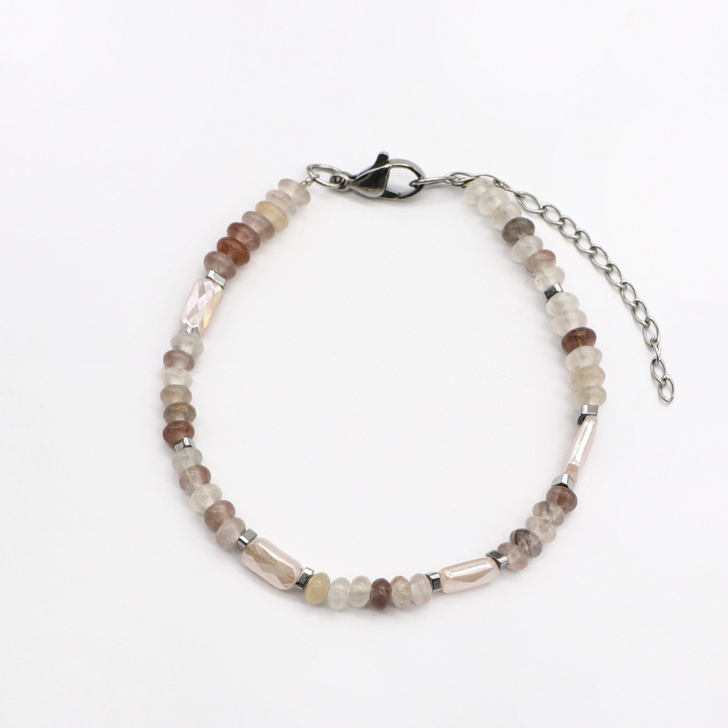 Vintage Inspired Pastel Color Gemstone Bracelet Set