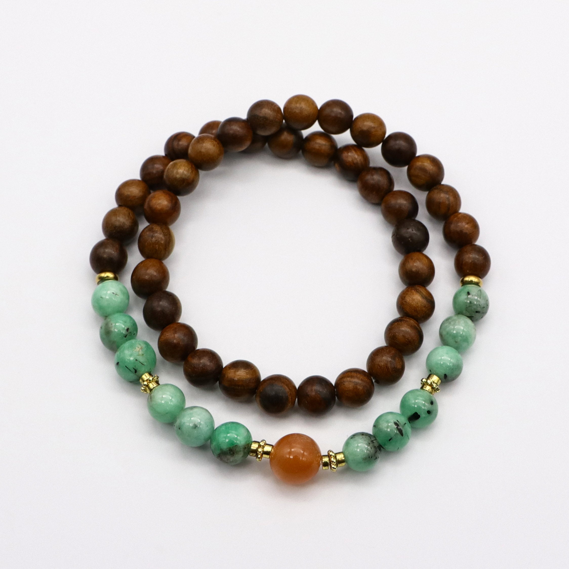 Chinese Ancient Style Chrysoprase Bracelet
