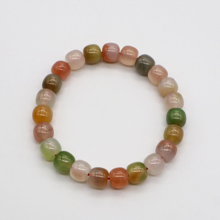 Simple Style Agate Bracelet Set