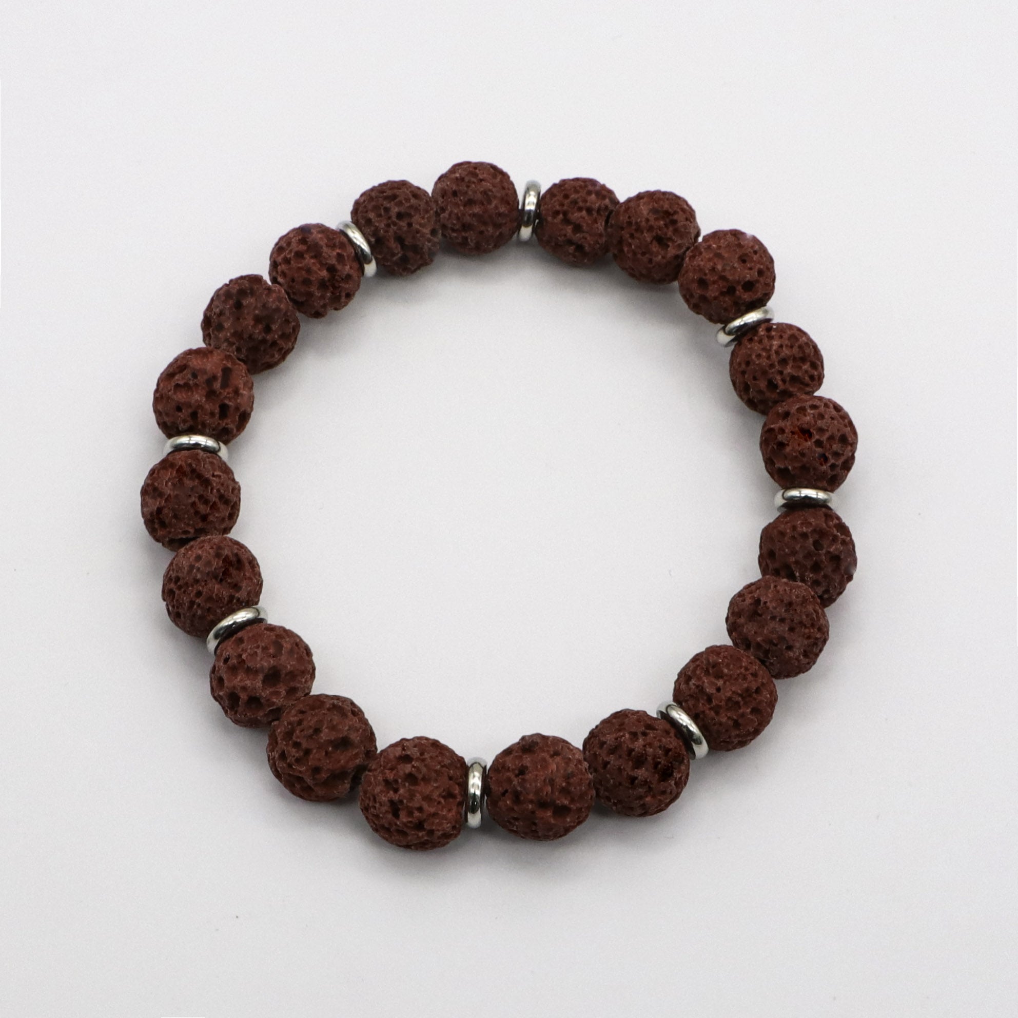 Simple Style Lava Stone Bracelet Set