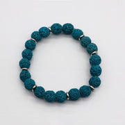 Simple Style Lava Stone Bracelet Set