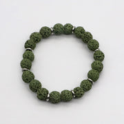 Simple Style Lava Stone Bracelet Set