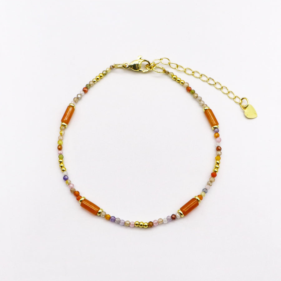Bohemia CZ and Tiger Eye Bracelet   [B220]