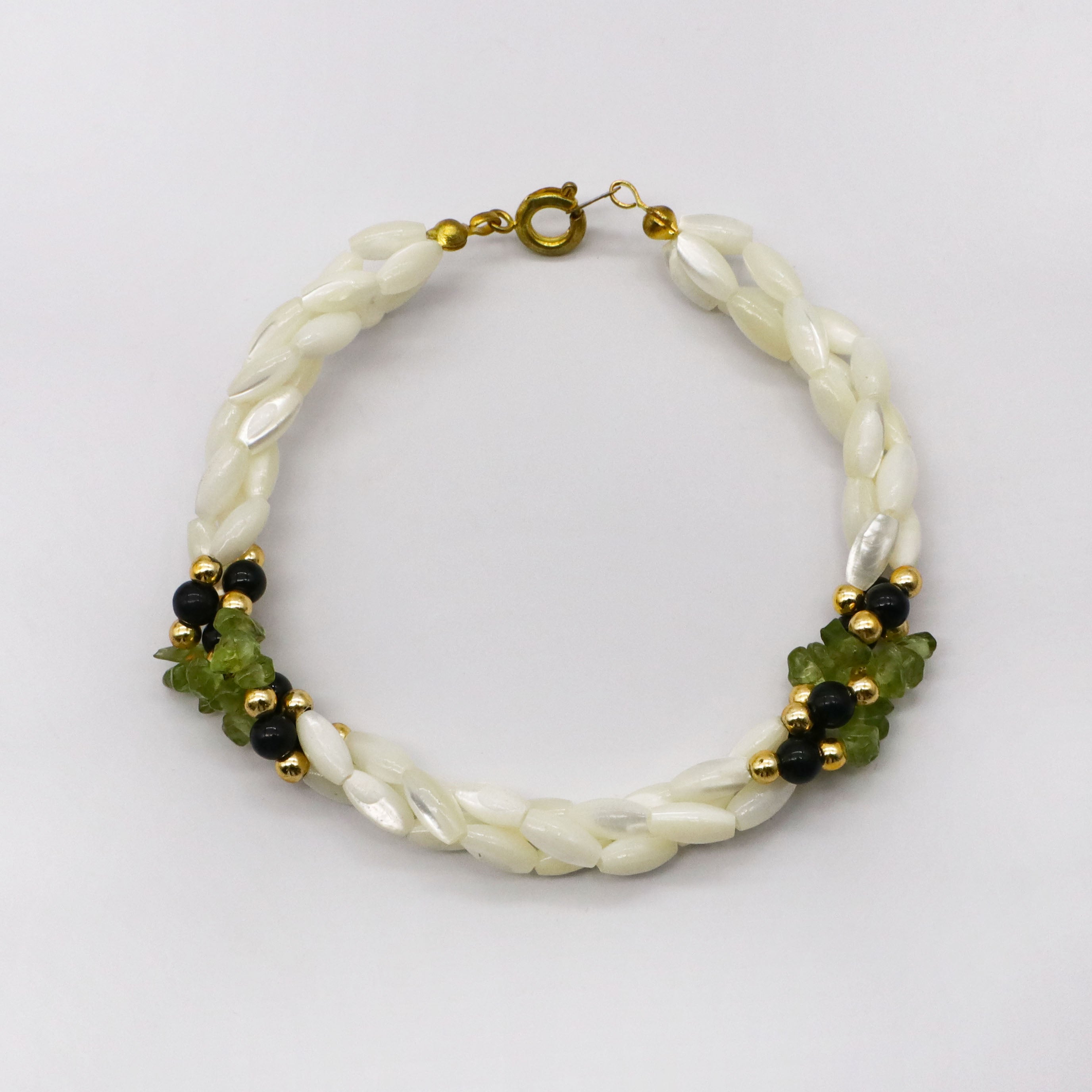 Ocean Colletion Mother of Pearl  Beads and Natural Stone Mix Bracelet Set [B123]