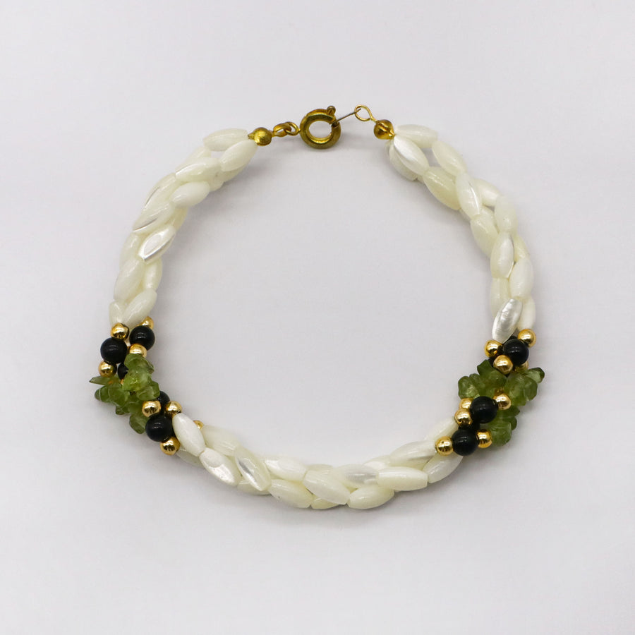 Ocean Colletion Mother of Pearl  Beads and Natural Stone Mix Bracelet Set [B123]