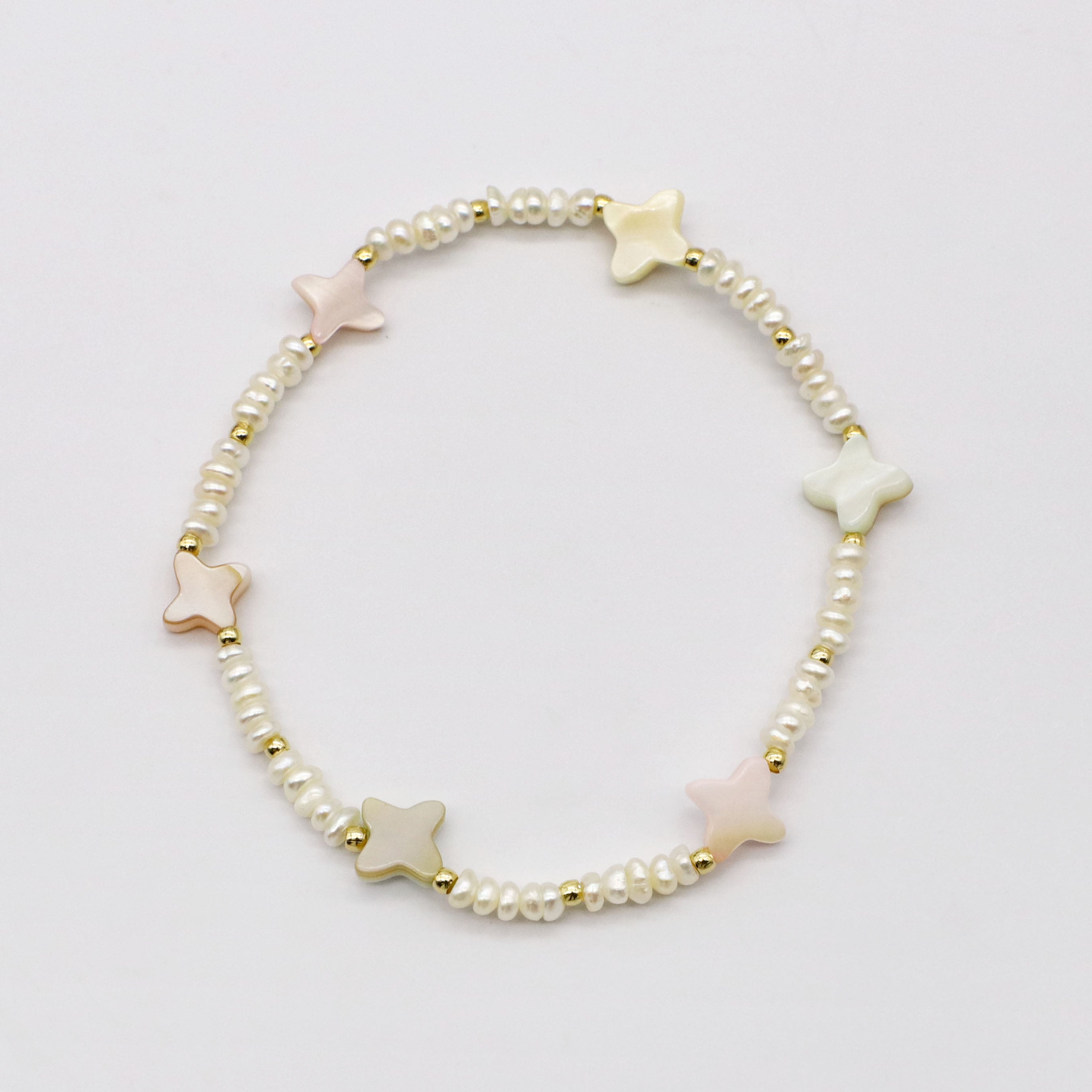Boho Star Shell and Pearl Dream Team Bracelet Set [B126]