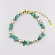 Ocean Vibe Amazonite & Pearl Stackable Bracelet Set [B131]
