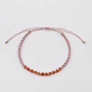 Boho Multicolor Natural Stone Layered Colorful Braided Bracelets [B134]