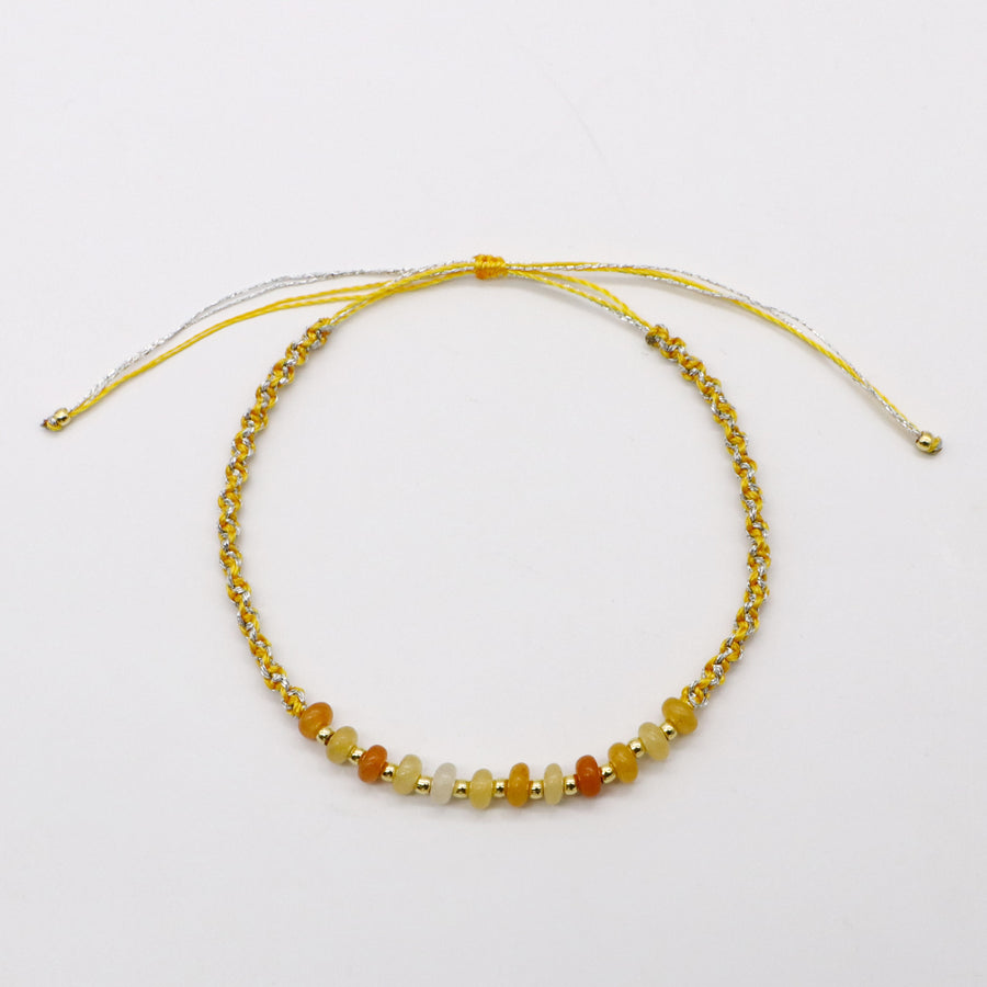 Boho Multicolor Natural Stone Layered Colorful Braided Bracelets [B134]