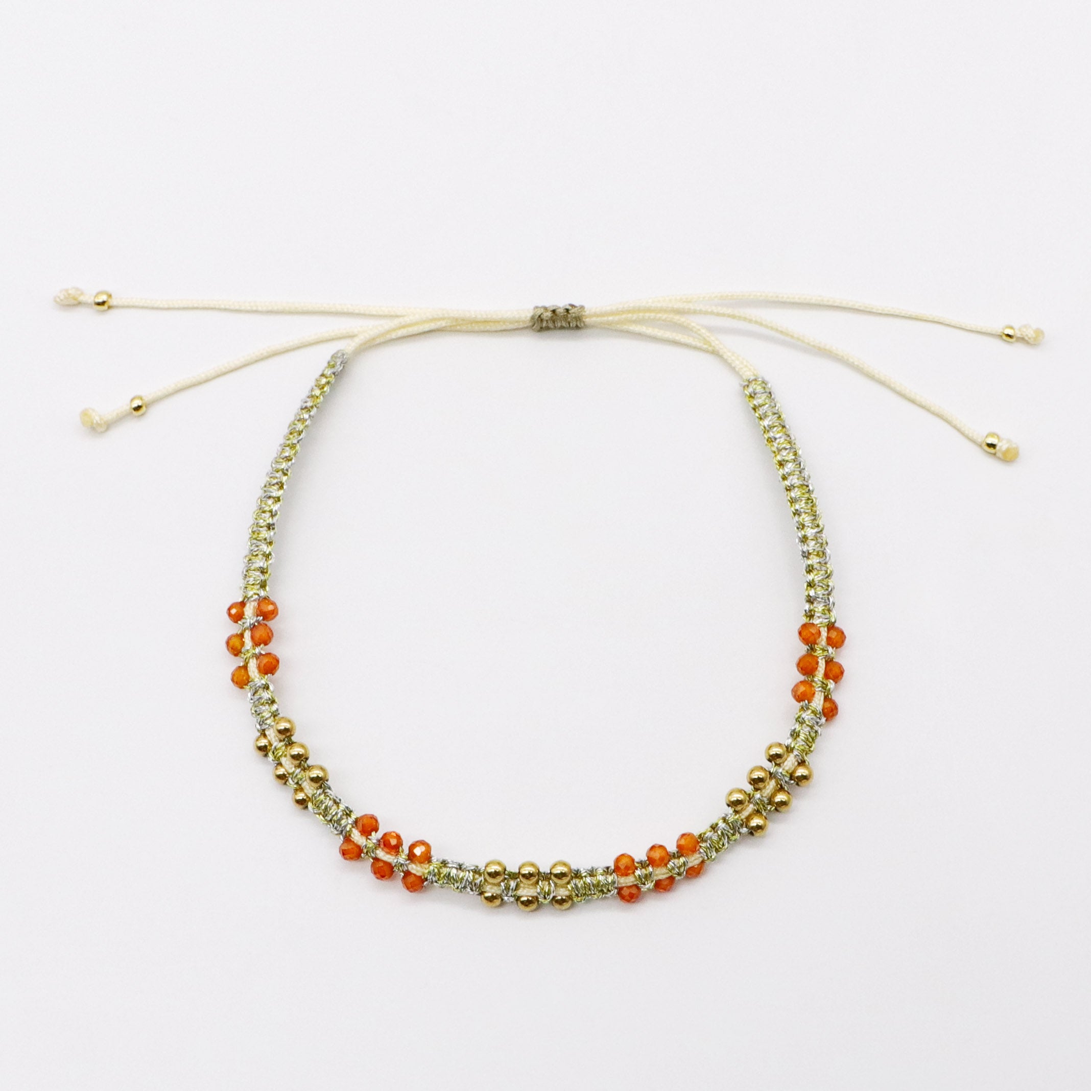 Boho 2mm Faceted Natural Stone Beads Knotting Handmade Bracelet Jewelry [B135]
