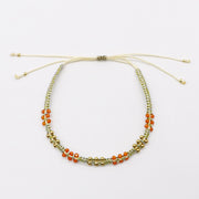 Boho 2mm Faceted Natural Stone Beads Knotting Handmade Bracelet Jewelry [B135]