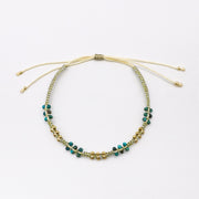 Boho 2mm Faceted Natural Stone Beads Knotting Handmade Bracelet Jewelry [B135]