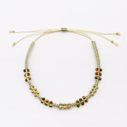 Boho 2mm Faceted Natural Stone Beads Knotting Handmade Bracelet Jewelry [B135]