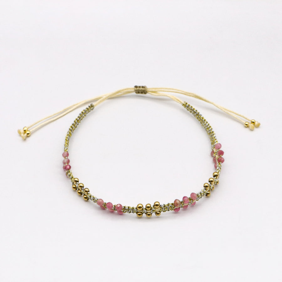 Handmade Dainty Pink Stone Bracelet  [B208]