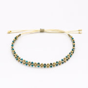 Earthy Tone CZ and Natural Stone Knotting Bracelets [B136]