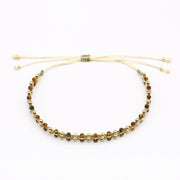 Earthy Tone CZ and Natural Stone Knotting Bracelets [B136]