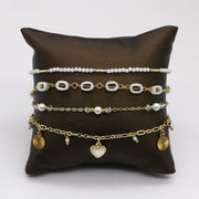 Heart Shap and Shell Doughnut Romantic Set Bracelet