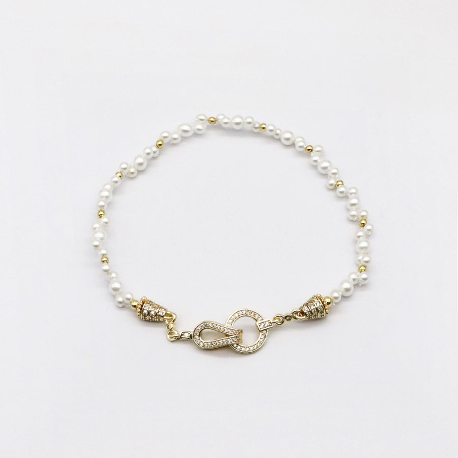 Elegant  High Quality Glass Imitation Pearl Bracelet [B148]