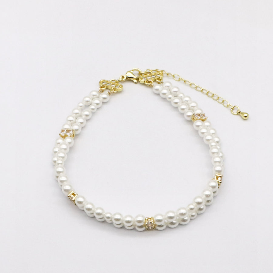 Elegant  High Quality Glass Imitation Pearl Bracelet [B148]