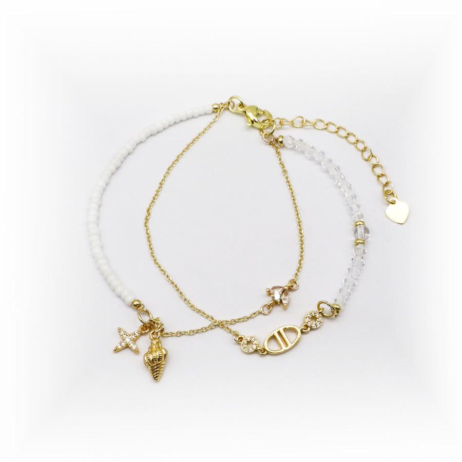 Elegant  High Quality Glass Imitation Pearl Bracelet [B148]