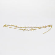 Punk Style Pearl and Shell Bracelet [B150]