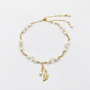 Punk Style Pearl and Shell Bracelet [B150]