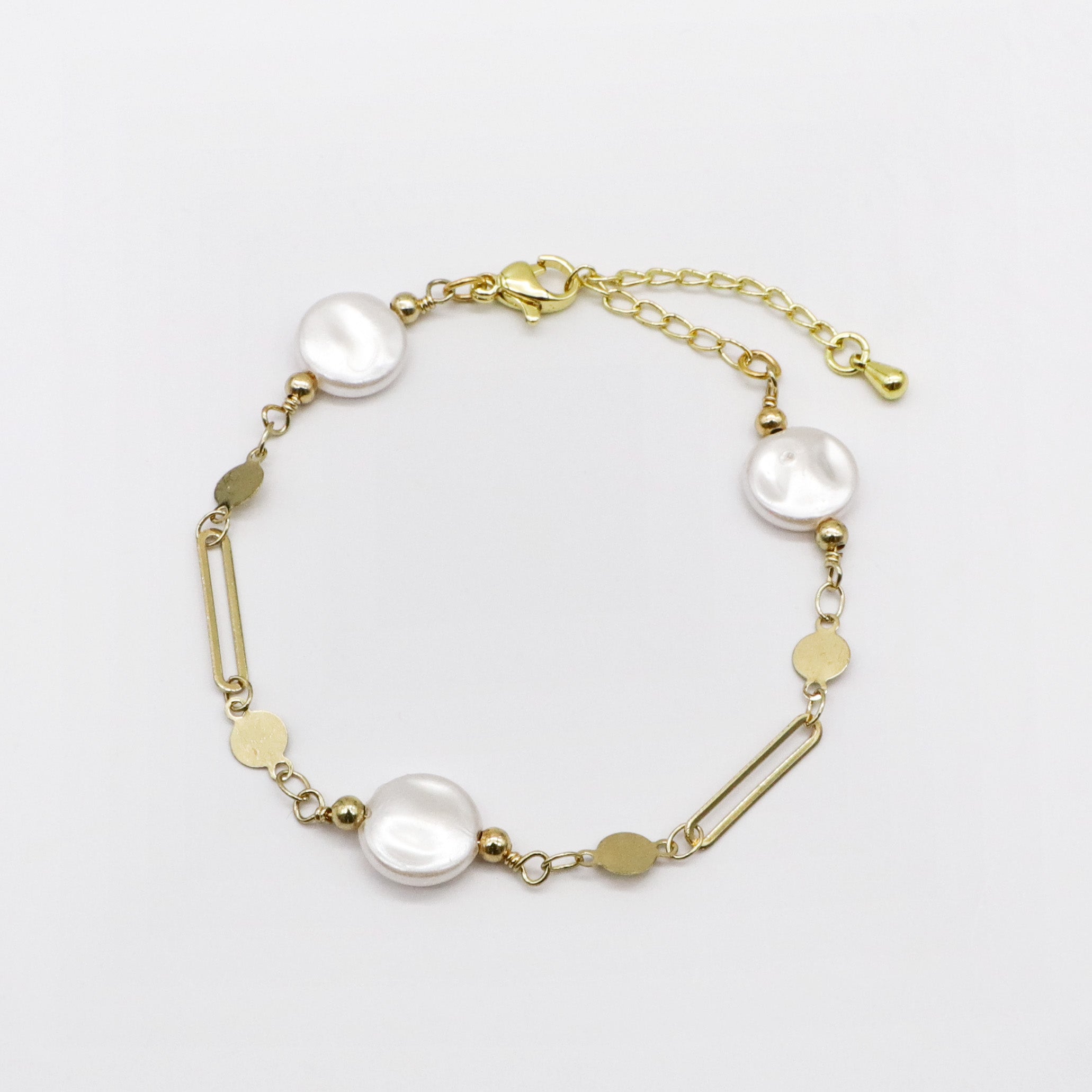 Metallic Style With  Pearl and Shell bracelet [B151]