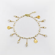 Metallic Style With  Pearl and Shell bracelet [B151]