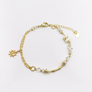 Metallic Style With  Pearl and Shell bracelet [B151]