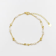 Metallic Style With  Pearl and Shell bracelet [B151]