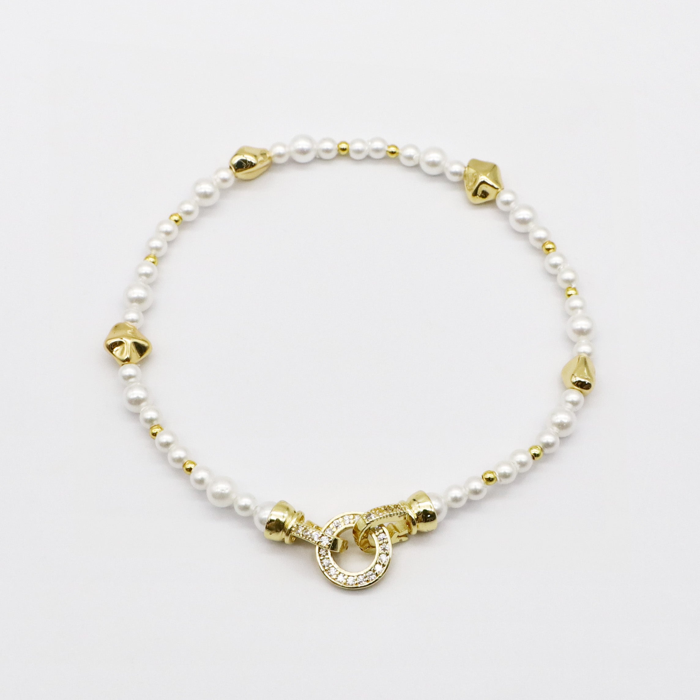 Roman Holiday Style Pearl Shell Bracelet [B152]