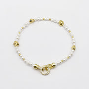 Roman Holiday Style Pearl Shell Bracelet [B152]
