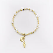 Boho Coastal Wanderer Layered Bracelet Set with Natural Shell and Stone [B160]