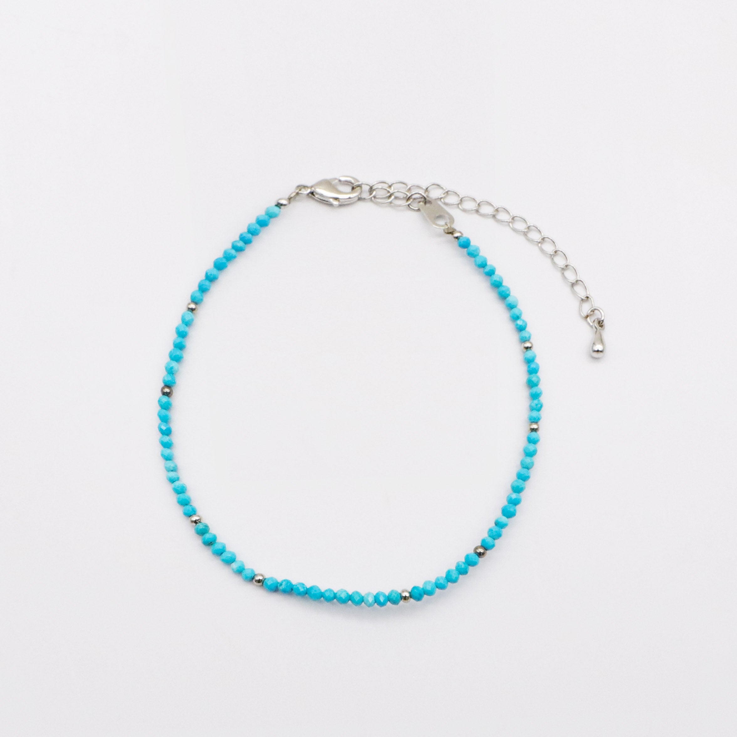 Exquisite Turquoise and Lapis Small Bead Bracelet [B166]