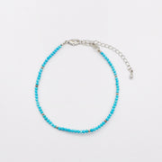 Exquisite Turquoise and Lapis Small Bead Bracelet [B166]