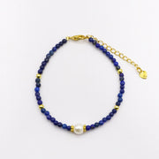 Exquisite Turquoise and Lapis Small Bead Bracelet [B166]