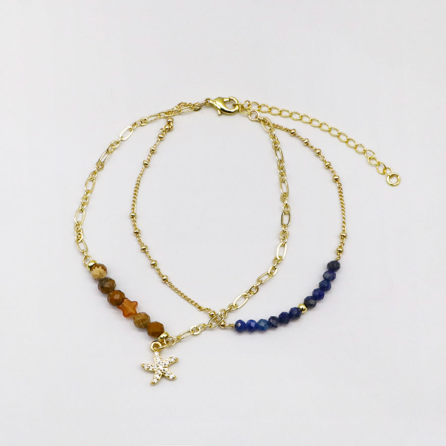 Simple and Fashionable Metal Gemstone Bracelet [B169]