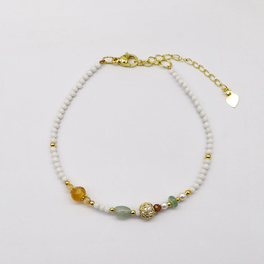 Simple and Fashionable Metal Gemstone Bracelet [B169]