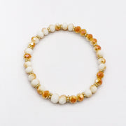 Boho Plated Shinny Glass Bead Bracelet Set  [B170]