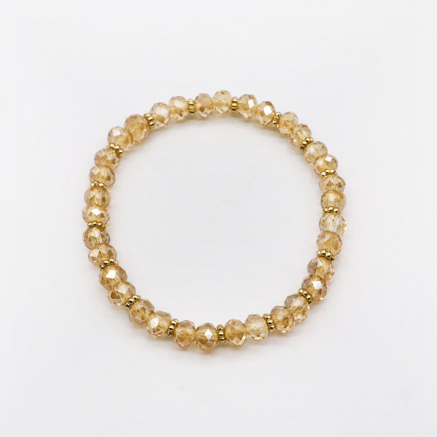 Boho Plated Shinny Glass Bead Bracelet Set  [B170]