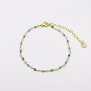 Simple Elegant Blue Aquamarine Bracelet [B185]