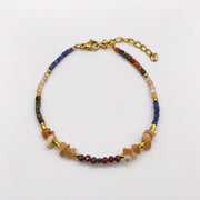 Bohemian Style Layered Bracelet Set with Sunstone Chips [B175]