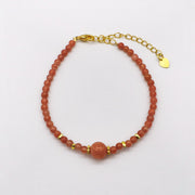 Bohemian Style Layered Bracelet Set with Sunstone Chips [B175]
