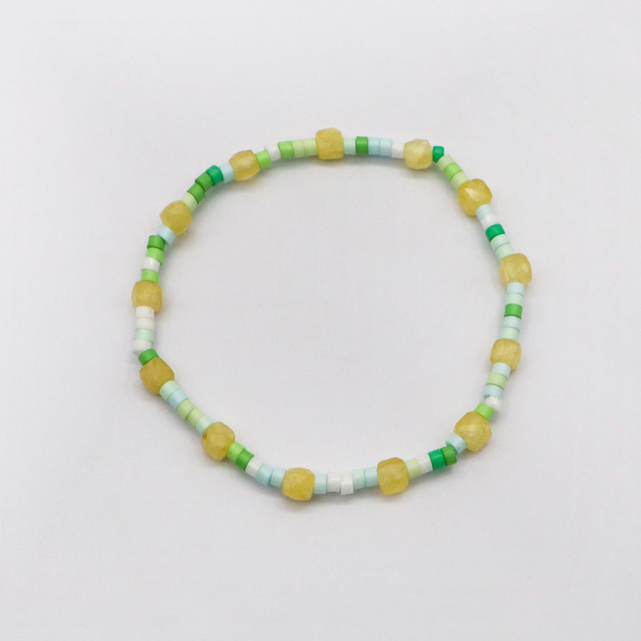 Refreshing Tropical Green Stone Bracelet [B225]