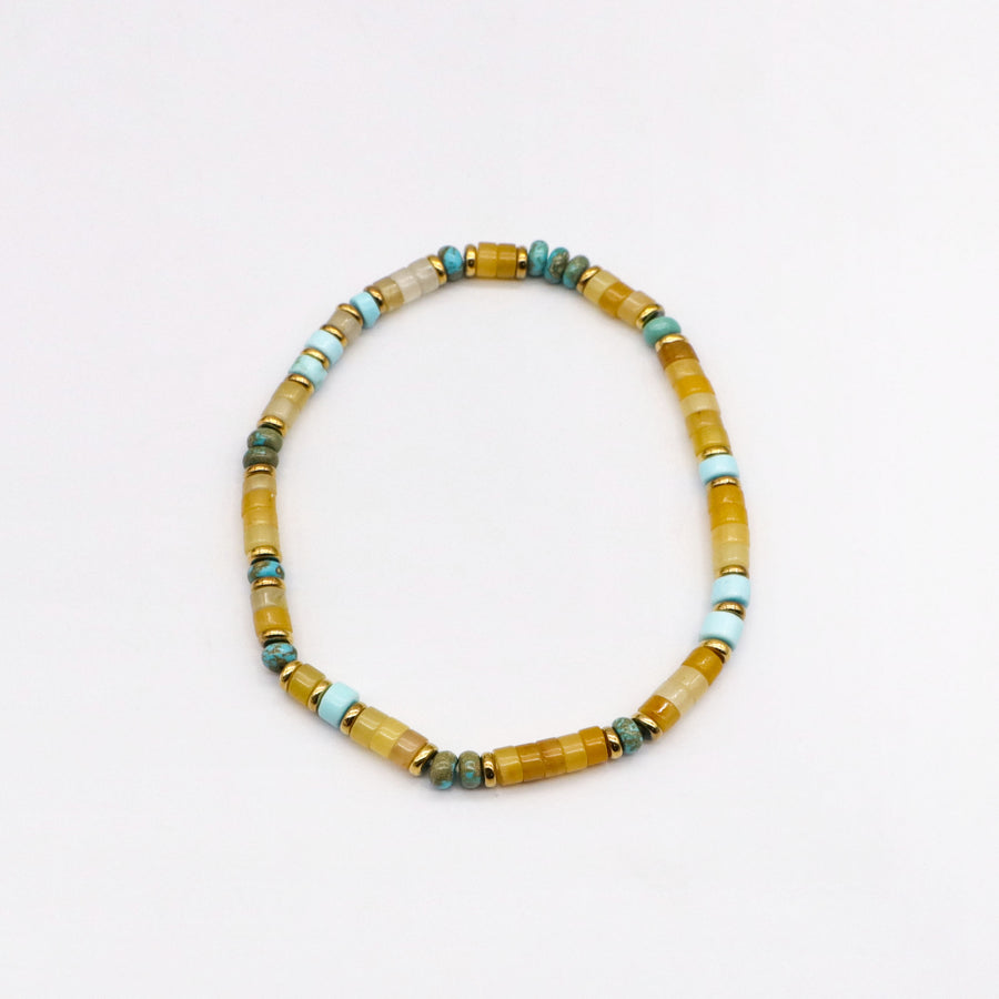 Elastic Natural Stone Bead Bracelet [B183]