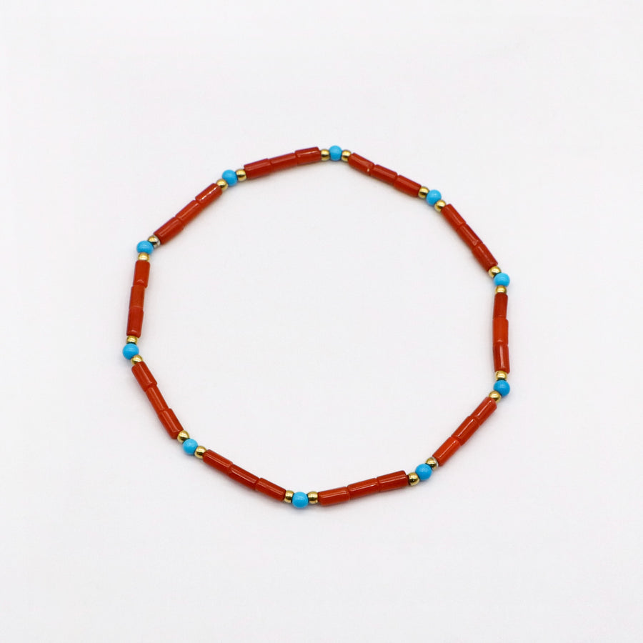 Elastic Natural Stone Bead Bracelet [B183]